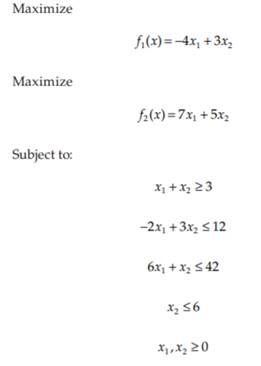 Consider the following bi-criteria problem: Prove whether or not the following solutions are...-2