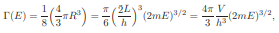 The expression (4.43) for G(E) is valid only for large E because the area of an octant of a sphere...