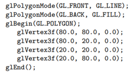 Replace the polygon declaration part of square.cpp of Chapter 2 with: This simply adds the two...-3