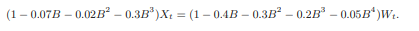 With the same white noise series as before (which you can regenerate by resetting the seed to 14),...