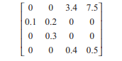 Consider the following Lefkovitch matrix representing a population, where the basic unit of time is...