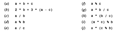 Suppose a, b and c are integer variables that have been assigned the values a = 8, b = 3 and c =-5....-1