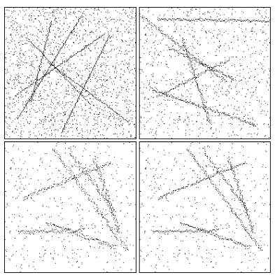 (RANSAC versus Hough) Detect straight lines in images as illustrated in Fig. write a generator for...