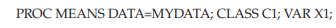 Suppose you saw the following code: where C1 is a department in the business and X1 is Sales. How...