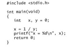 The following program may have a run-time error in it: Check to see that the program compiles...