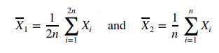 Suppose we have a random sample of size 2n from a population denoted by and and 2 . Let be two...-4