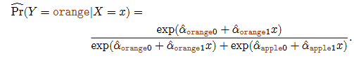 Suppose that you wish to classify an observation x ? rinto apples and oranges . you fit a logistic...-2