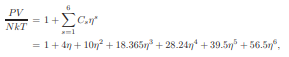 The results shown in Table 8.1 imply that the equation of state of a system of hard spheres can be...-2