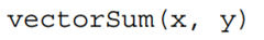 Write a function that adds, elementwise, the corresponding elements of x and y, and returns a new...-1