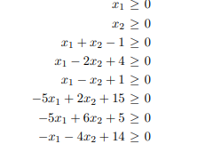 (a) Using a graphical approach, describe the feasible region R defined by (b) Identify the...