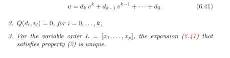 Prove Theorem 6.33. Theorem 6.33. Let u and v be polynomials in Q[x 1 ,...,x p ], and suppose that v...