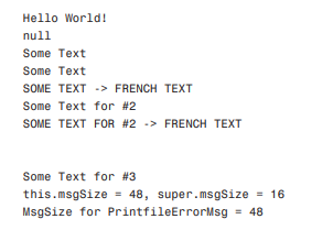 Now that you’ve made all of these changes, rerun the HelloWorld application. The output should look...-1