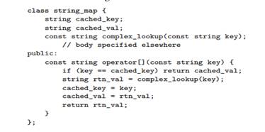 Consider the following code in C++: Suppose that string_map::operator[] contains the only call to...