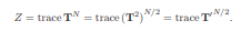 Transfer matrix method. As shown in Section 5.4.4, the partition function for the N-spin Ising chain...