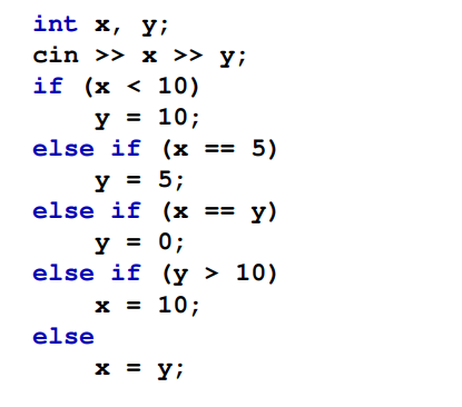 Would the following multi-way if/else be a good candidate to rewrite as a switch statement? If so,...