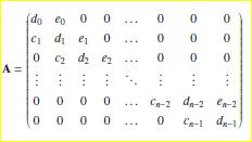 Intriguingly, the LU decomposition of a matrix A preserves tridiagonality (meaning that L and U are...
