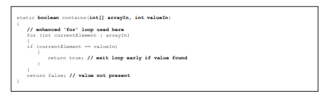 (a) Describe the varargs feature of Java. (b) Re-write the contains method below, from Sect. 6.8.5,...