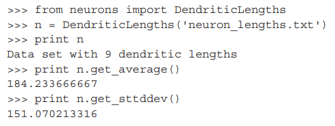 Create a class DendriticLengths that manages a list of dendritic lengths like the ones in Chapter 3....