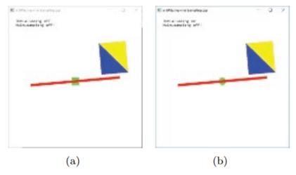 Run antiAliasing+Multisampling.cpp. Ignore the multisampling controls, as well as the blue-yellow...