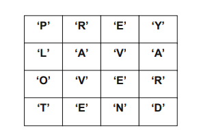 Design and implement a magic word square program that allows you to test your answers to self-test...