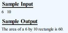 Write a C function that returns the area of a rectangle with length len and width wid. Test it with...-2