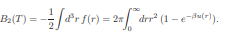 Show that the virial coefficient B2 given in (8.33) can be written in the form (8.33)-1