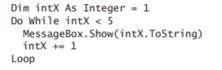 Write a Visual Basic Do clause that processes the loop instructions as long as the value in the...-1