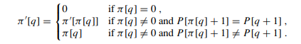 Show how to improve KMP-MATCHER by replacing the occurrence of p in line 7 (but not line 12) by p’ ,...