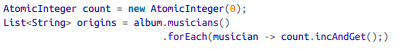 Pure functions. Are these lambda expressions side effect-free, or do they mutate state? Here’s the...-2