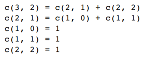 Add output code to the Spock method c(n, k) that shows the actual sequence of calls that are made...-1