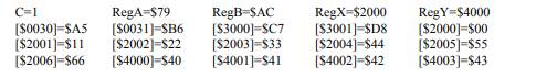 The original values of some registers/memory locations are specified for the 9S12 a) Specify the...-1