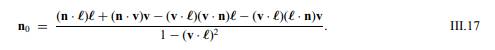 Derive the formula III.17 for n 0 .