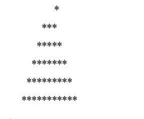 Write an algorithm and a C program to print the following pattern: