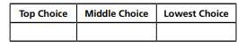 Beliefs About Teacher Influence—Forced Choice Activity You will see several groups of three...-6