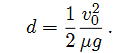 A car driver, driving at velocity v 0 , suddenly puts on the brake. What braking distance d is...