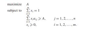 Game theory is in part related to linear programming theory. Consider the game in which player X may...-2