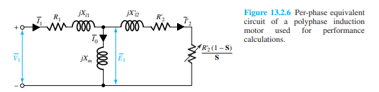 The per-phase equivalent circuit shown in Figure 13.2.6 of a three-phase, 600-V, 60-Hz, fourpole,...-7