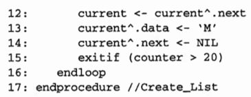 Intended purpose: Create a linked list of20 nodes all having their data field initialized to the...-2