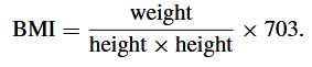 Write a program that computes the body mass index (BMI) of an individual. Your program should begin...-1