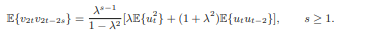 We now use the process {Vt}t defined by: for some ? ? (0, 1) where B stands for the backward shift...-2