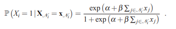 (Inference in the Auto-Logistic Model). Consider the homogeneous auto-logistic model in equation...
