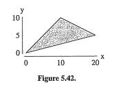 Evaluate the following area integral over the triangular element shown in Figure 5.42.-2