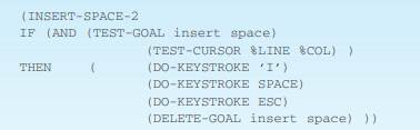 Recall the CCT description of the rule INSERT-SPACE-2 discussed in Section 12.2.2: As we discussed,...