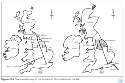 THEORY Perceptions of reality – mental mapping Your mental map of your home town or local area is...