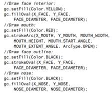 Suppose you change the order of the drawing commands in Listing 3.6 to the following. Will the...-2