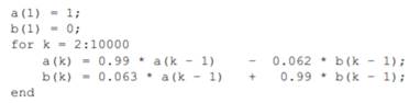 Improve the following piece of code by using preallocation: The following function computes the...-1