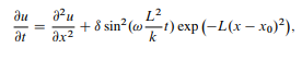 Suppose we have a diffusion problem on (0, L): Use c 0 as scale for u and a time scale as in the...-2