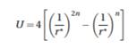 The Lennard-Jones-type intermolecular pair potential in the dimensionless (reduced) form is: where...