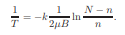 Consider a system of N noninteracting spins and find the dependence of its temperature T on the...-1