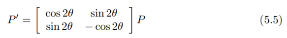 Write the matrix form, as in (5.5), of a reflection about the radial mirror at an angle of 30? to...-3